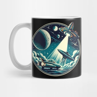 Alien Encounter at the Edge of Tomorrow: 1950s First Contact Mug